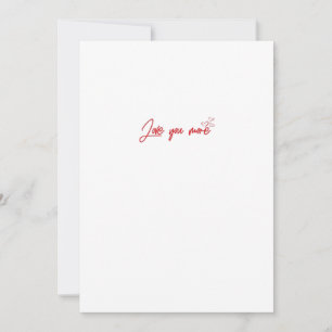 Love You More Elegant Word Art Refined Aesthetic  Holiday Card