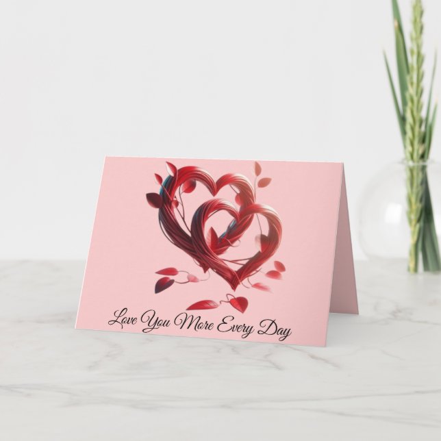 Love You More Every Day Holiday Card (Front)
