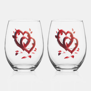 Love You More Every Day Stemless Wine Glass