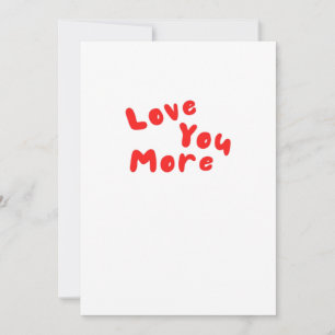 Love You More Floral Heart Line Art  Holiday Card