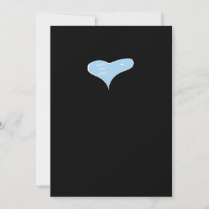 Love You More Minimal Design Blue Style  Holiday Card