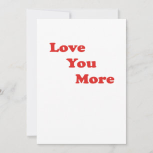 Love You More Minimal Design  Holiday Card