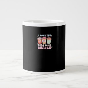 Love You More Minimal Design  Large Coffee Mug