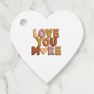 Love You More Minimal Romantic Style Favour Tags