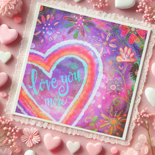 Love You More Pretty Purple Heart Inspirivity