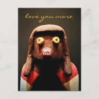 “Love you more” quote small cute funny face photo