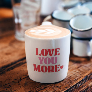 Love You More Retro Valentine  Espresso Cup