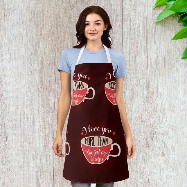 Love You More Than Coffee Apron (Creator Uploaded)