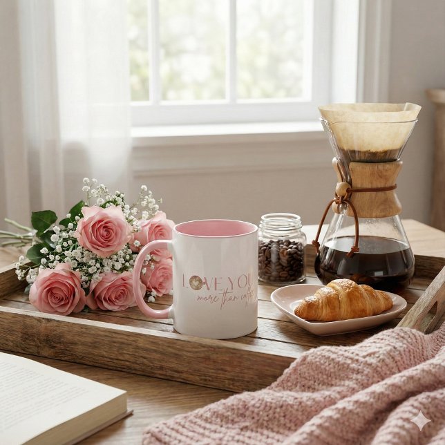 Love You More Than Coffee Mug (Let someone special know how much you love them with this, "Love you more than coffee" mug! )