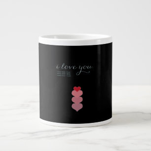 Love You More Than Heartfelt Style  Large Coffee Mug