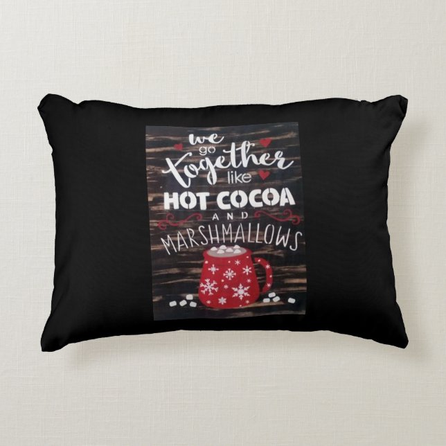 **LOVE YOU MORE THAN HOT COCOA** CUTE DECORATIVE CUSHION (Front)