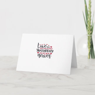 Love You More Than Yesterday Romantic Quote Card