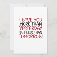 Love You More Than Yesterday Sweet Love Quote 