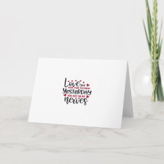 Love You More Yesterday Romantic Minimal Quote Card