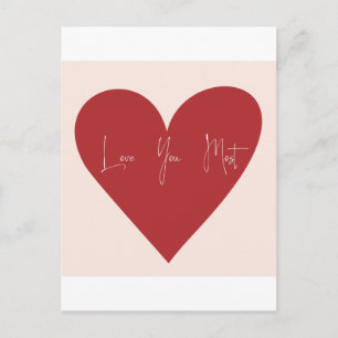 Love you most postcard