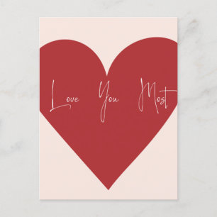 "Love You Most" Postcard