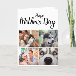 Love you Mum...4 photos custom collage Thank You Card