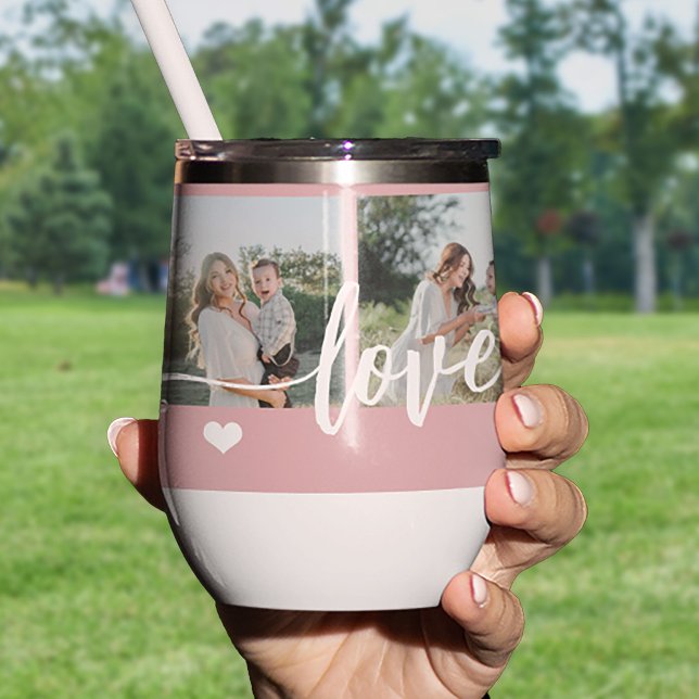 Love you mum 5 photo collage modern personalised (Creator Uploaded)