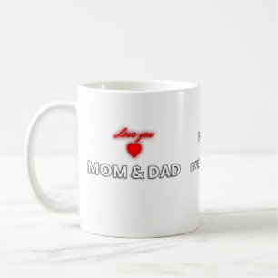 Love You Mum and Dad Mug Family Appreciation