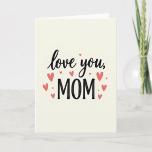 Love You Mum Art Design Card