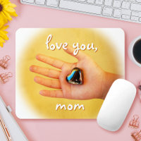 Love You Mum Child Hand Blue Heart Photography