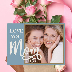 Love You Mum Custom Photo and Text Holiday Card
