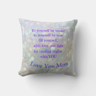 Love You Mum Encouragement Throw Pillow