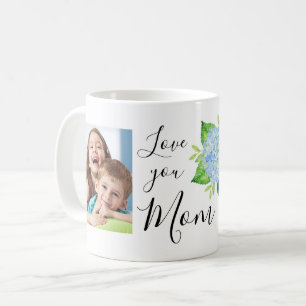 Love You Mum Family Photos Hydrangea Coffee Mug