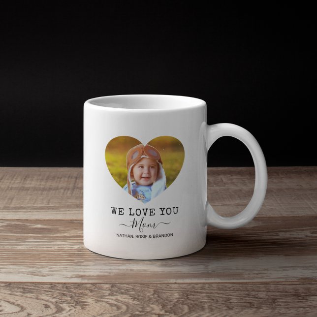 Love You Mum Heart Photo Coffee Mug (Creator Uploaded)