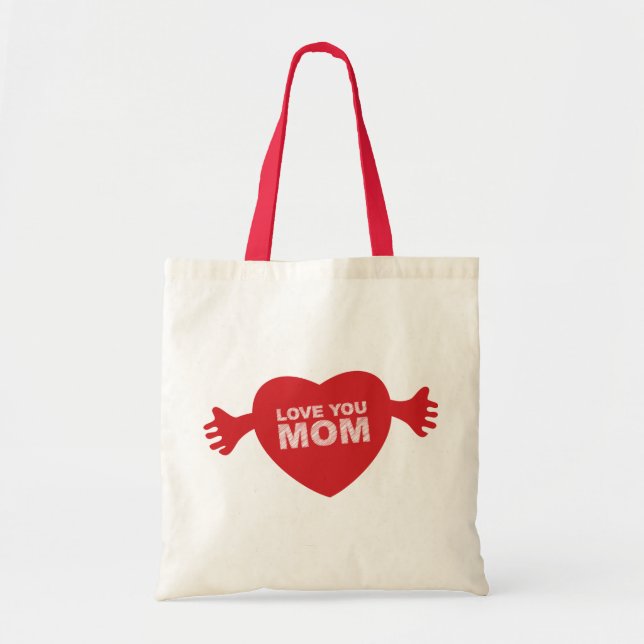 Love you Mum Heart Tote Bag (Front)
