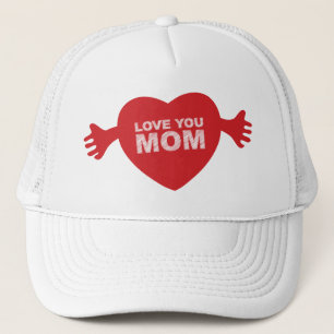 Love you Mum Heart Trucker Hat