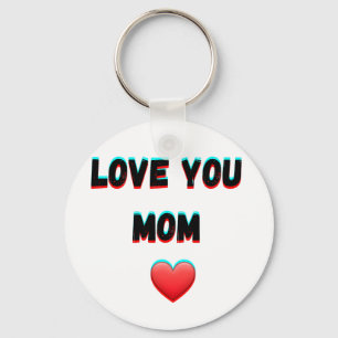 Love You Mum – Heartfelt Handwritten Typography Key Ring