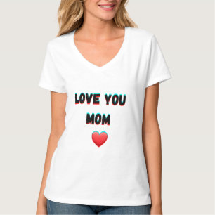 Love You Mum – Heartfelt Handwritten Typography T-Shirt