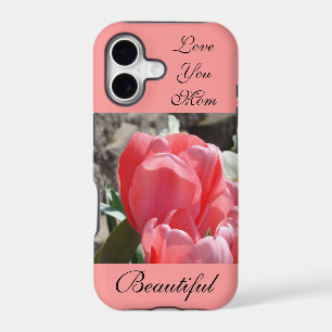 Love You Mum iPhone 5 cases Pink Tulips Beautiful