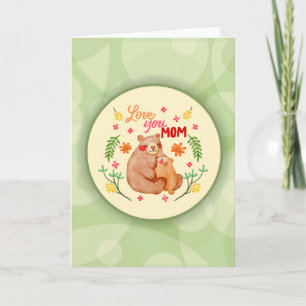 Love You Mum - Mama Bear and Cub Mother's Day Card