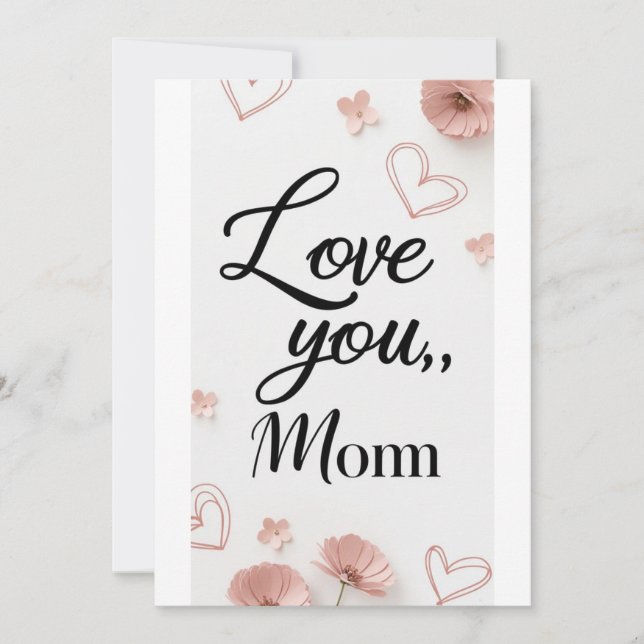 Love you, Mum,mothers day gift card  (Front)