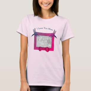 Love You Mum Personalised Photo Dragonfly T-Shirt