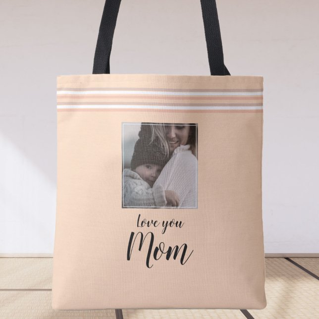 "Love you Mum" personalised photo gift  Tote Bag (Creator Uploaded)