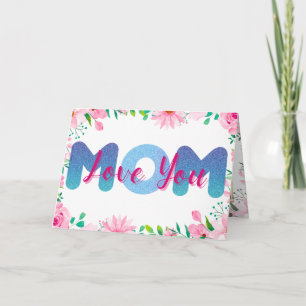 Love you Mum personalised Photos Mothers day Card