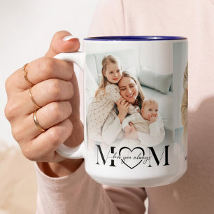 Love You Mum Photo Collage Mother's Day Keepsake Two-Tone Coffee Mug