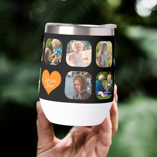 Love you mum photo collage personalised black (Creator Uploaded)