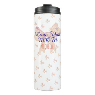 Love You Mum Script Stylish Modern Mothers Day Thermal Tumbler