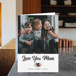 Love You Mum Script with Photo Card