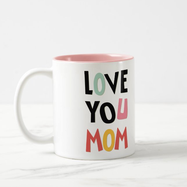 Love You Mum Two-tone Coffee Mug (Left)