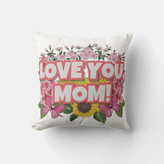 Love you mum with sunflowers cushion