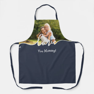 Love You Mummy Script Photo Apron