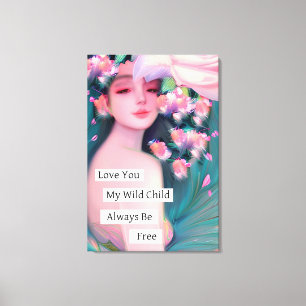 Love You My Wild Child Canvas Print