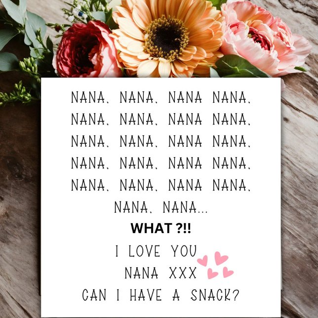 love you nana grandma mothers day with hearts holiday card (Creator Uploaded)