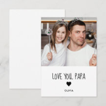 Love You Papa Photo Card