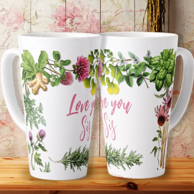 Love You Personalised Latte Mug With Herbs (Creator Uploaded)